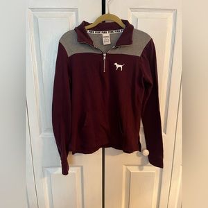 VS pink quarter zip